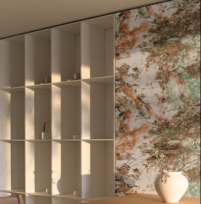 Marble Pvc Wall Panels With Gold 2800mm White Bathroom Cladding SPC