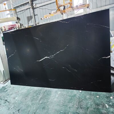 Mua Tấm ốp tường PVC giả đá cẩm thạch màu đen xám thân thiện với môi trường online manufacture