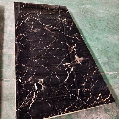 Buy Black Marble Decorative PVC Wall Panel Grey Pvc Faux Stone Panels online manufacture