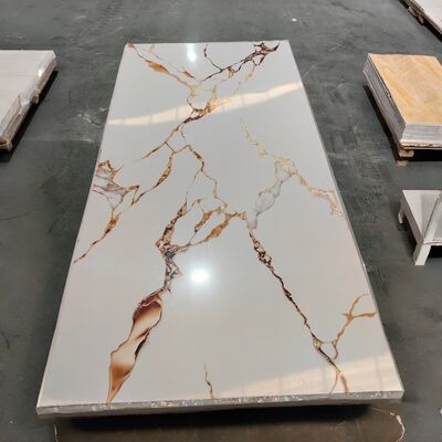 Beli Hiburan Mewah Panel Dinding Pvc Marmer Putih Perhiasan Dinding Pvc Emas online manufacture