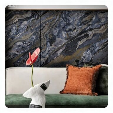 kaufen PET Glänzende Marmor Bambuskohleplatte Furnier Marmorfaser Wandpaneel Bambuskohleplatte Bambuskohle Massivplatte online manufacture