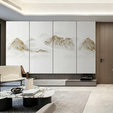 Beli Panel Dinding PVC Besar Mengkilap Motif Kayu Bambu Arang 3mm Pelapis PVC online manufacture