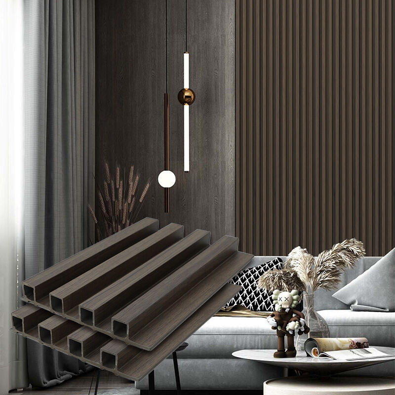 160 X 24mm Fluted Wall Panel 2900mm Fireproof Wpc Marble Cladding ...