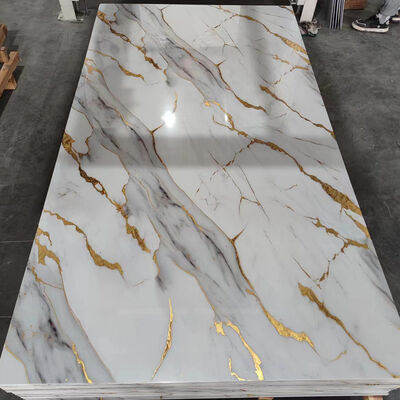 Marble Golden Pvc Wall Panel Gold Pvc Wall Panels Interior 3mm