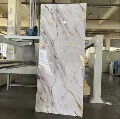 Marble Golden Pvc Wall Panel Gold Pvc Wall Panels Interior 3mm